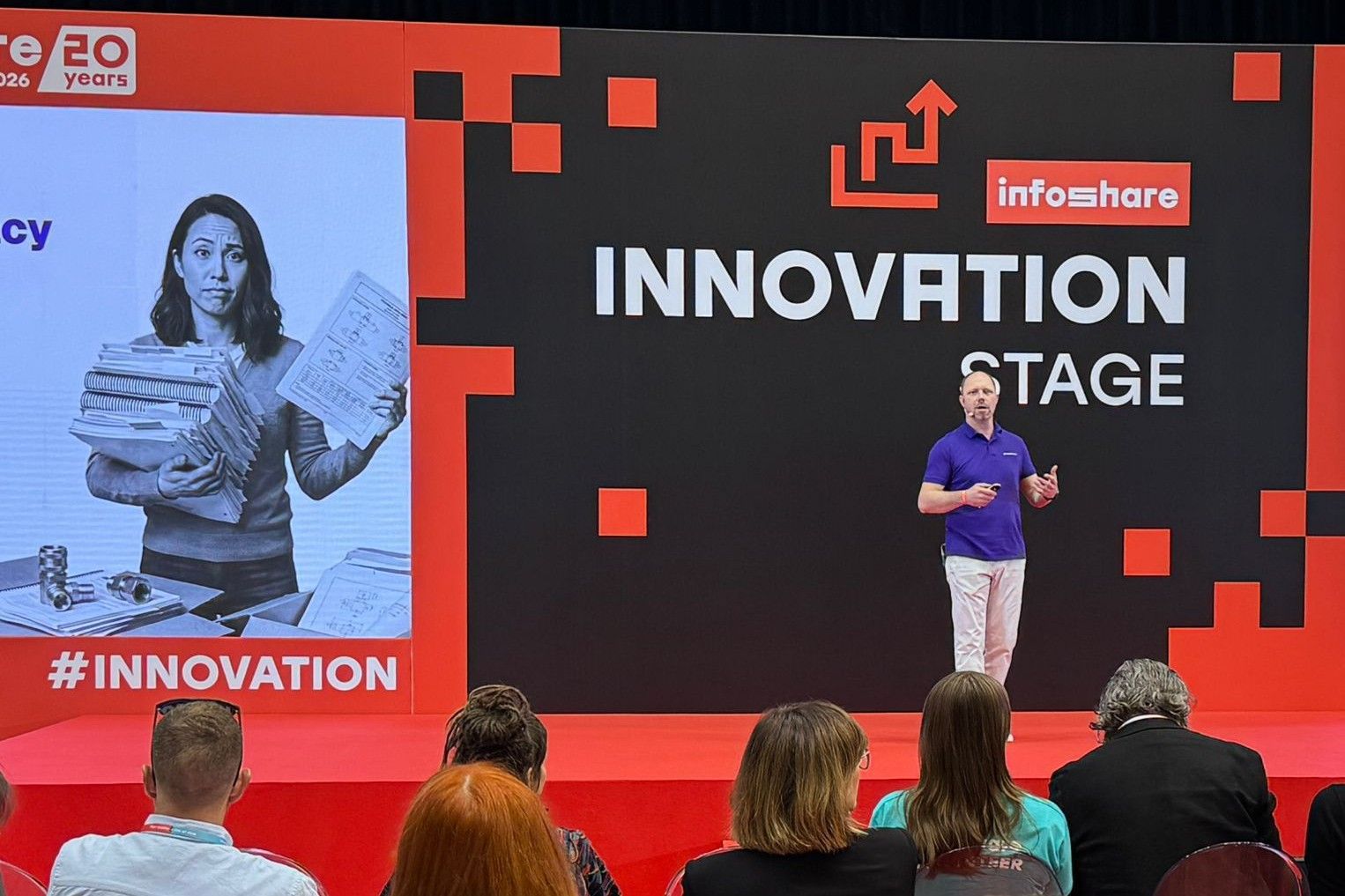 openProd presenting on the Innovation Stage at Infoshare 2026 in Gdańsk